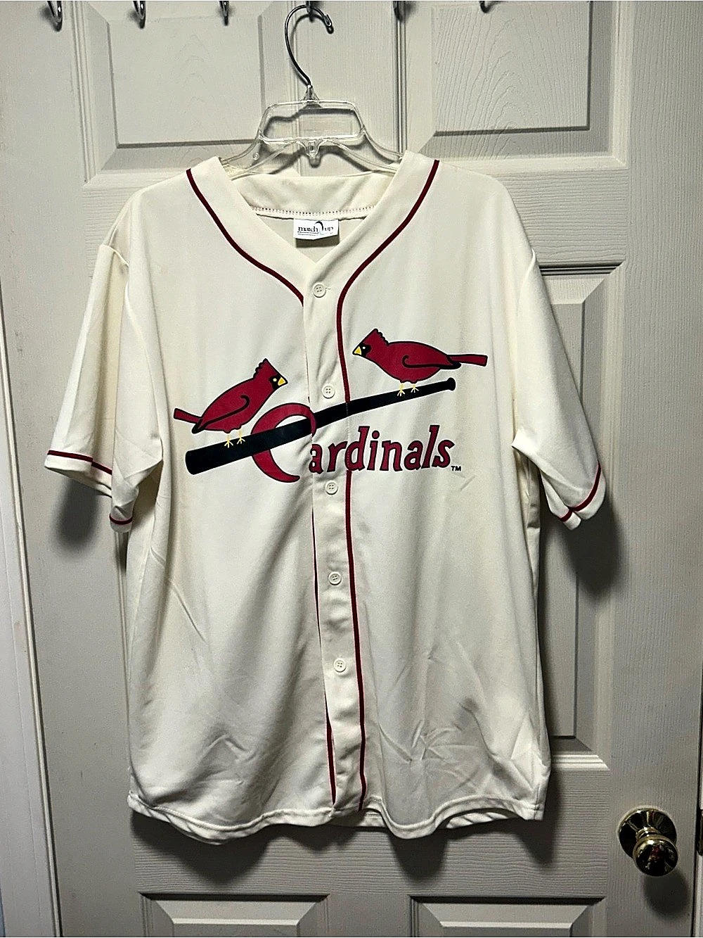 St. Louis Cardinals SGA Baseball Jersey Size XL Red Schoendienst Ivory